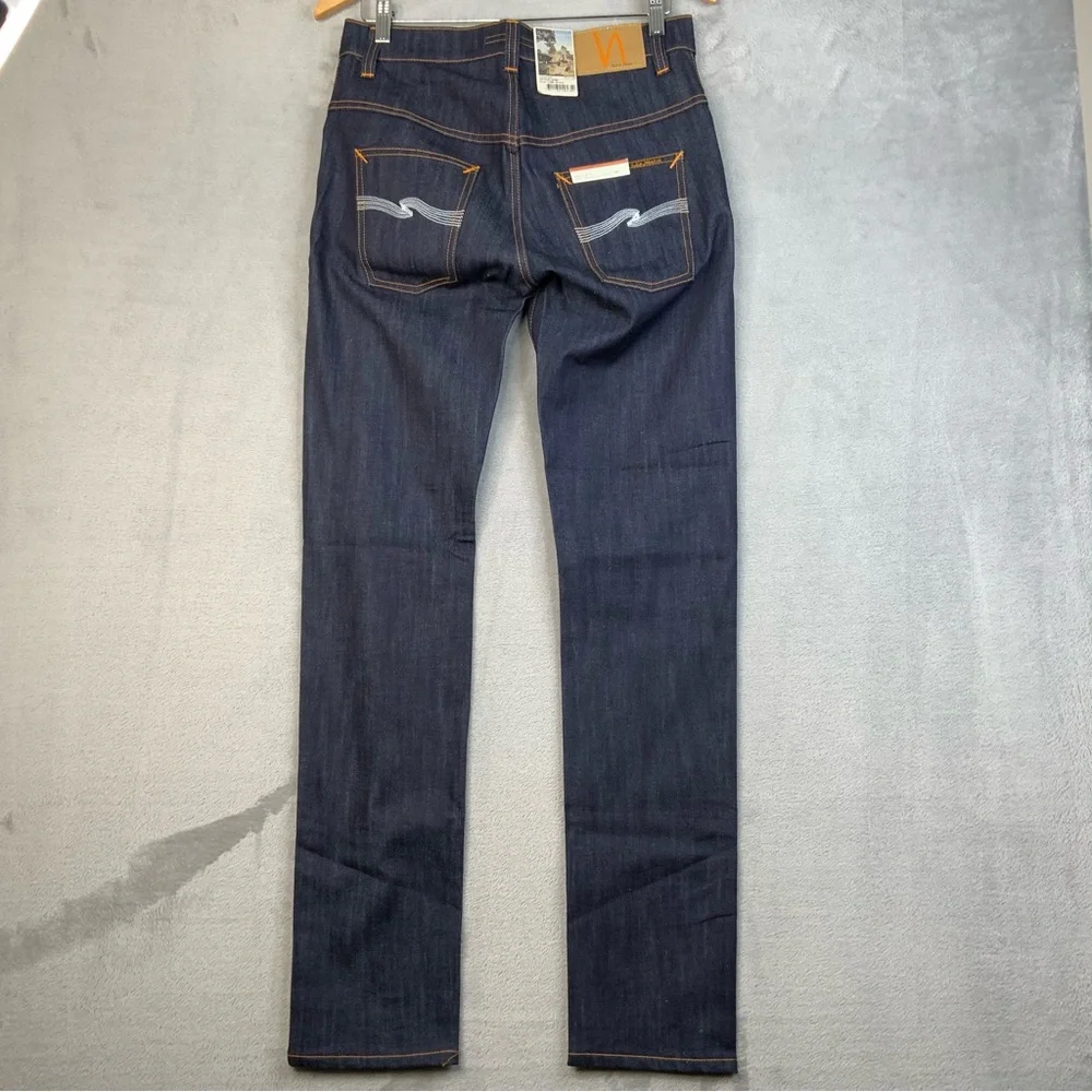 Nudie Thin Finn Dark Wash Denim Blue Jeans. Mens Size W30 x L34. (NWT) - Picture 2 of 11
